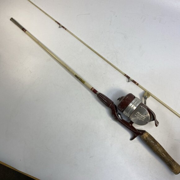 Vintage Shakespeare Wonder Cast 1799 Reel Matching 6' Rod Fishing Working - Picture 1 of 15